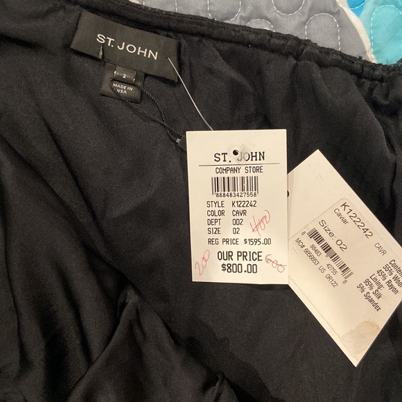 St John dress size 2 black NWT - Picture 7 of 8